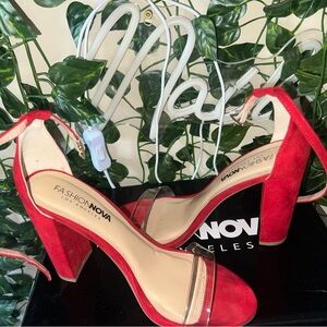 Fashion Nova Vibrant Red Heels